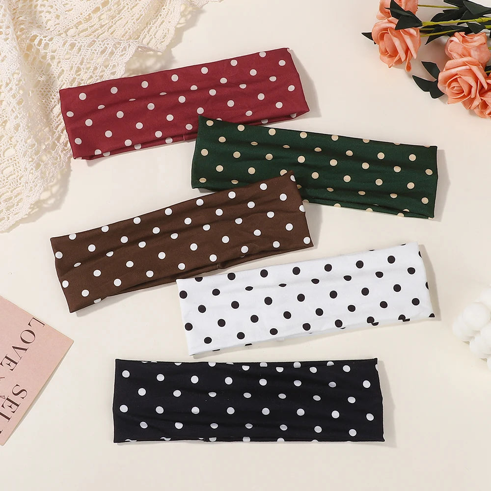 Polka Dot- Elastic Headband